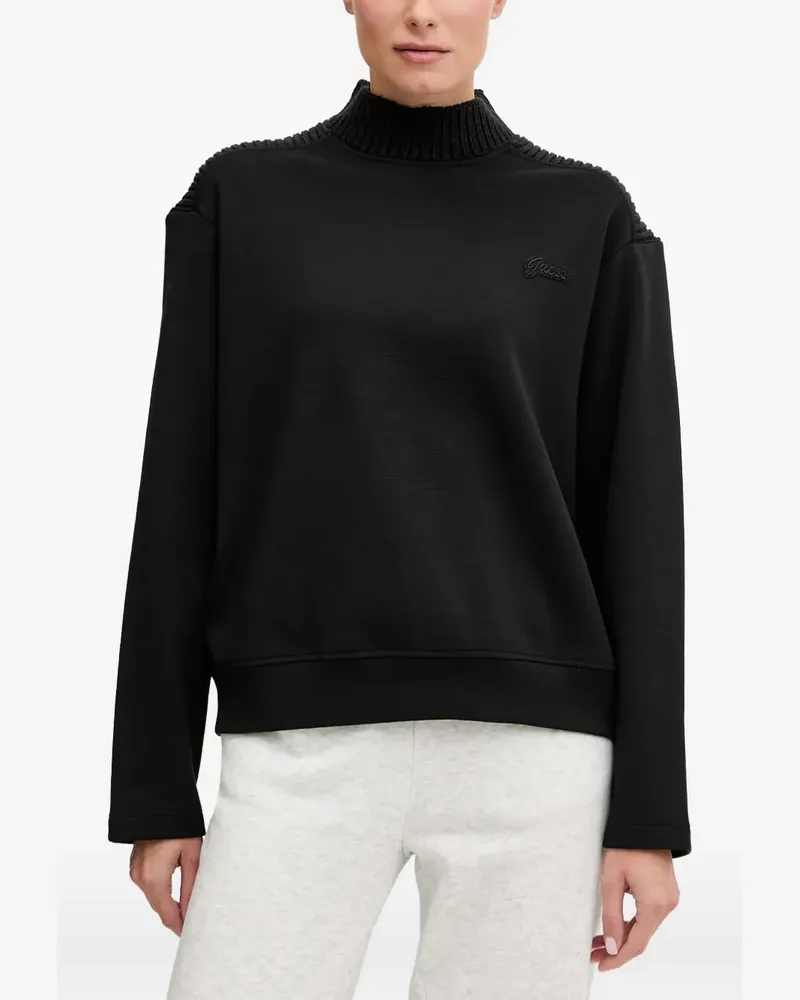 Guess knitted high-neck sweatshirt - Schwarz Schwarz