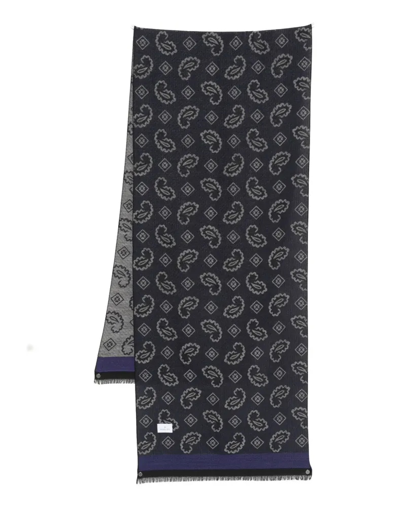Manuel Ritz paisley-jacquard scarf - Blau Blau