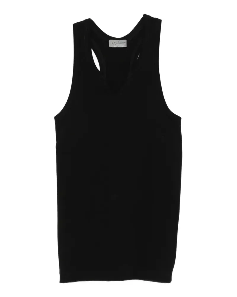 Yohji Yamamoto V-neck tank top - Schwarz Schwarz