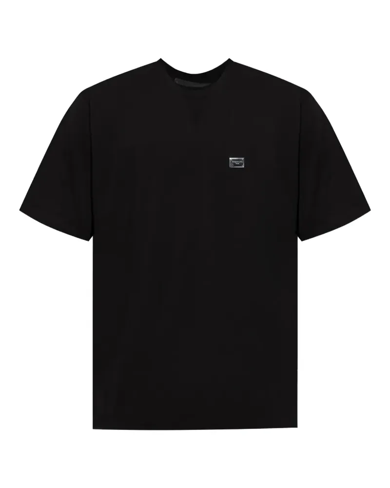 Dolce & Gabbana T-Shirt mit Logo-Schild - Schwarz Schwarz