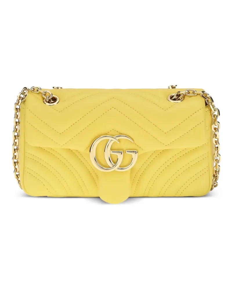Gucci Gesteppte kleine GG Marmont Schultertasche - Gelb Gelb
