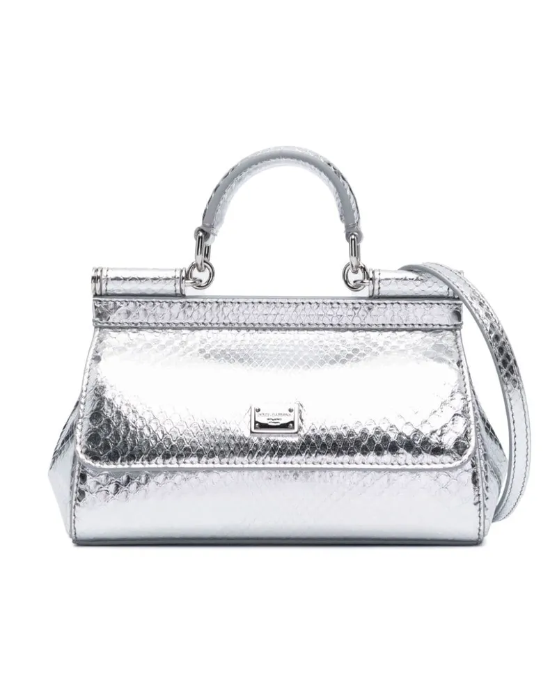Dolce & Gabbana Kleine Sicily Handtasche - Silber Silber