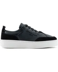 Emporio Armani Sneakers mit Logo-Schild Schwarz