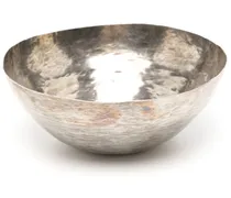 hammered-effect silver bowl (16cm) - Silber