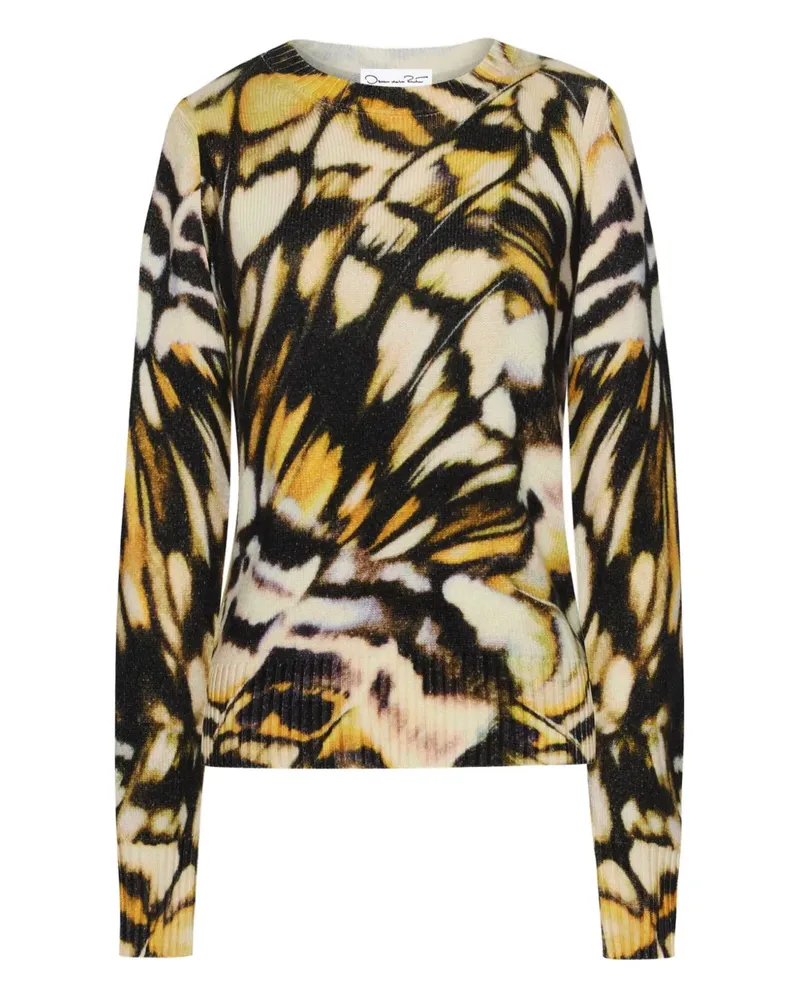 Oscar de la Renta Pullover mit Print - Schwarz Schwarz