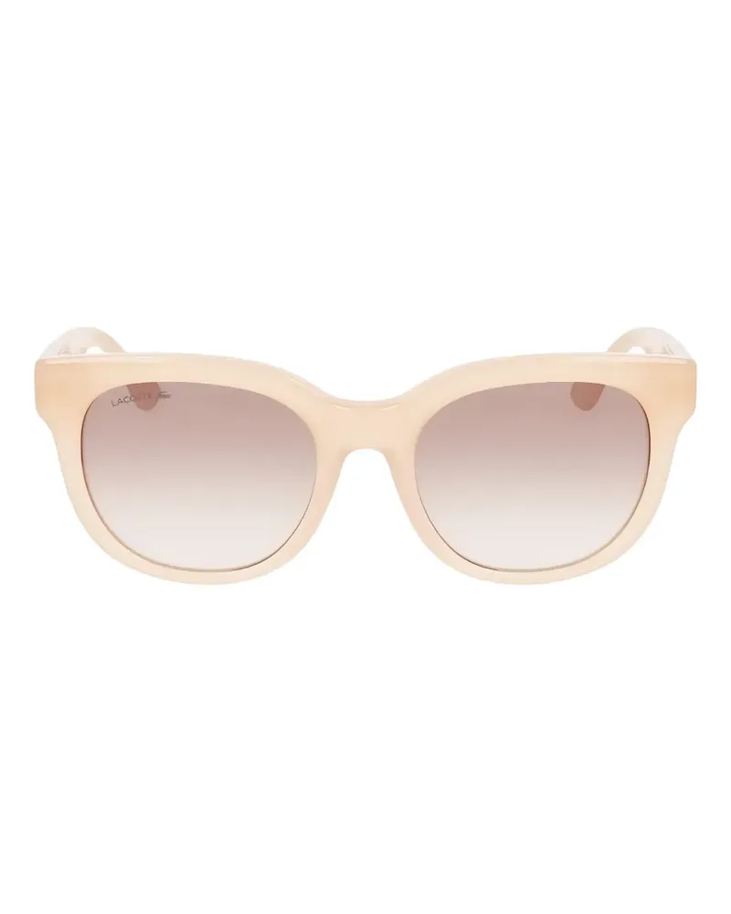 Lacoste geometric-frame sunglasses - Nude Nude