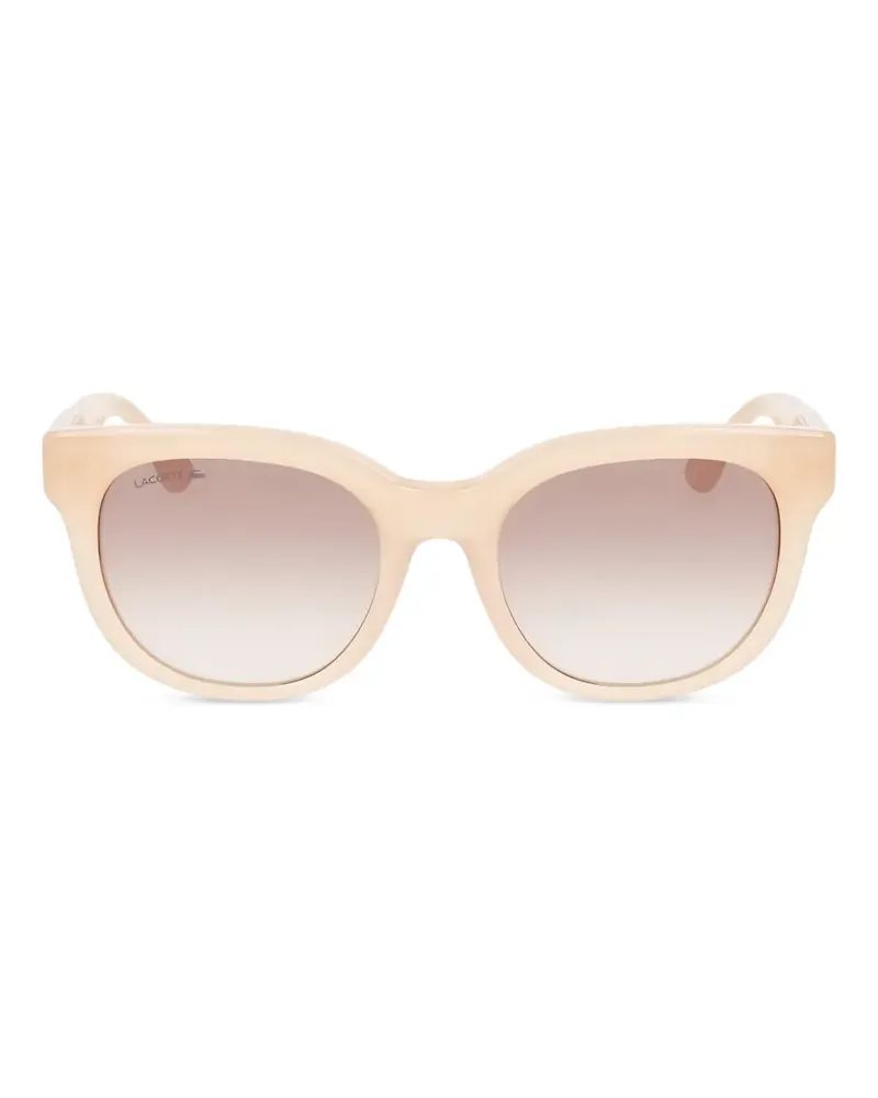 Lacoste geometric-frame sunglasses - Nude Nude
