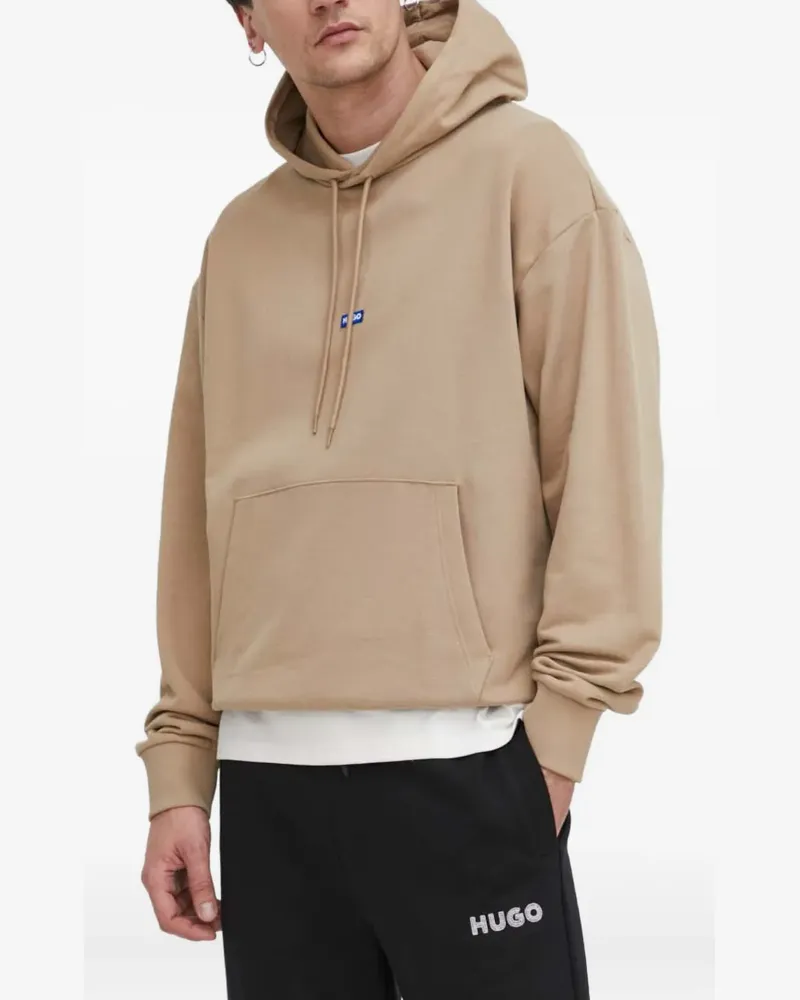 HUGO BOSS Hoodie mit Logo-Patch - Nude Nude