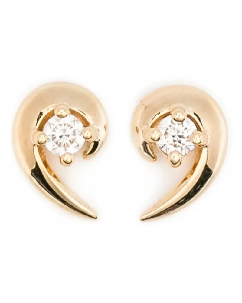Shaun Leane Talon diamond stud earrings - Gold Gold