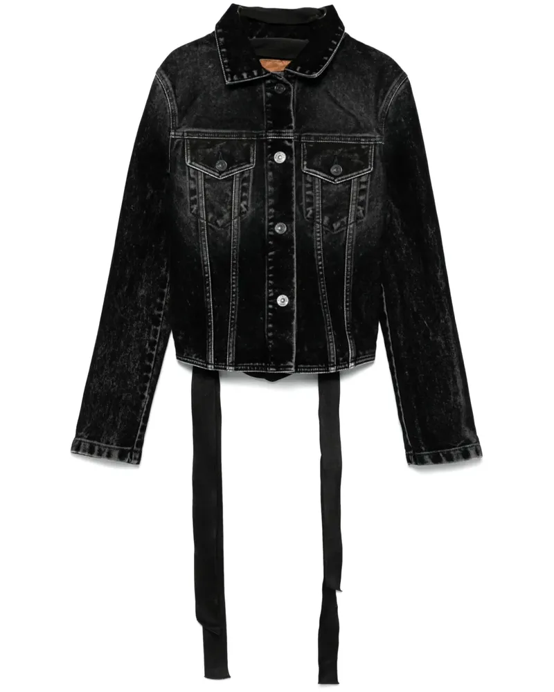 Balenciaga Jeansjacke mit Schnürung - Schwarz Schwarz