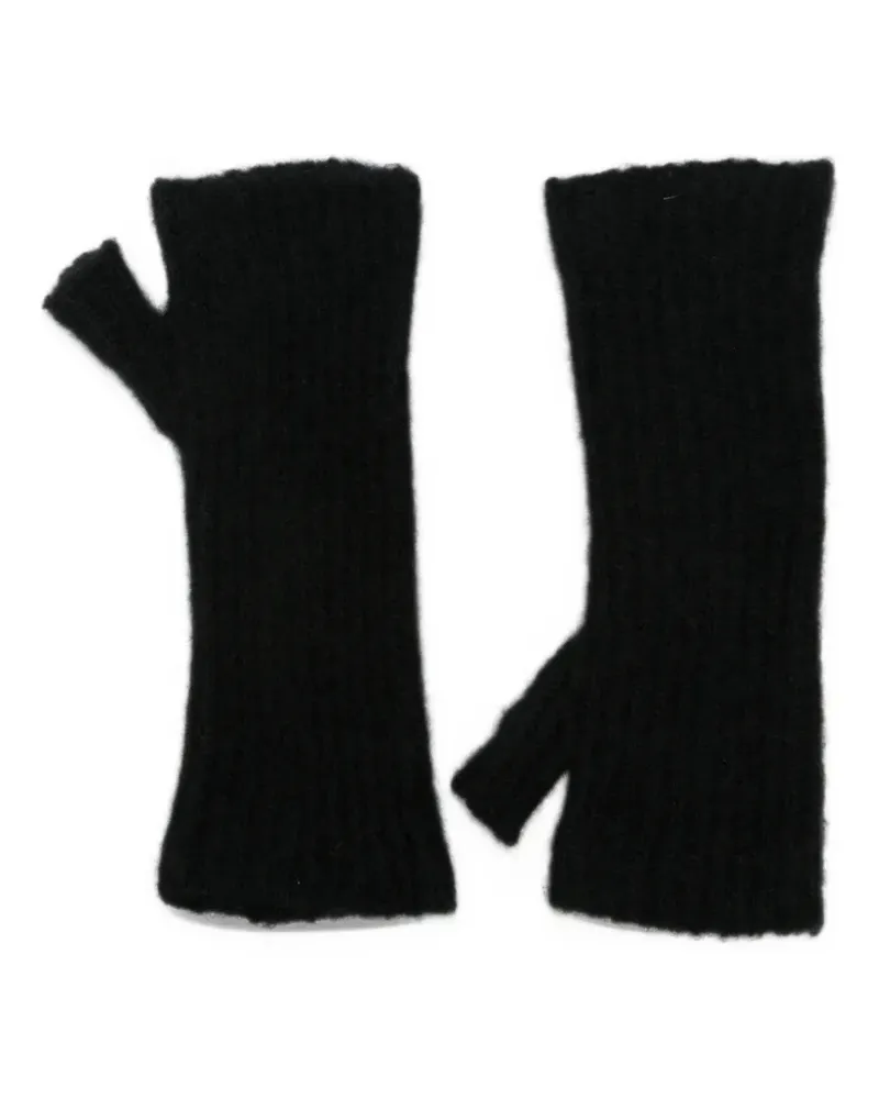 MRZ ribbed-knit gloves - Schwarz Schwarz