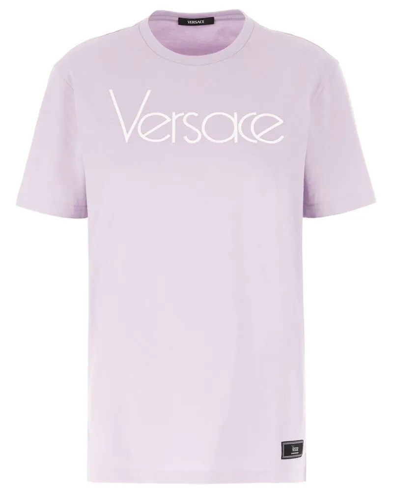 Versace T-Shirt mit Logo-Print - Violett Violett