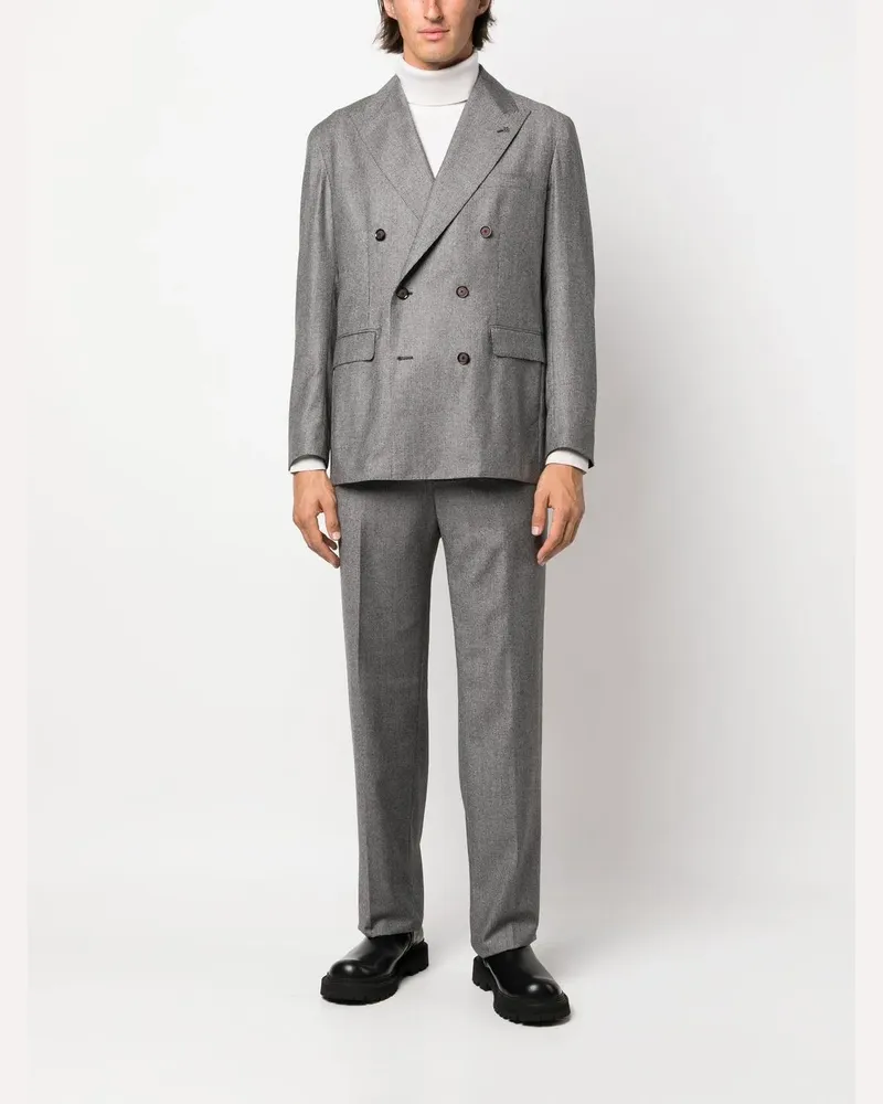 Tagliatore Doppelreihiger Anzug - Grau Grau