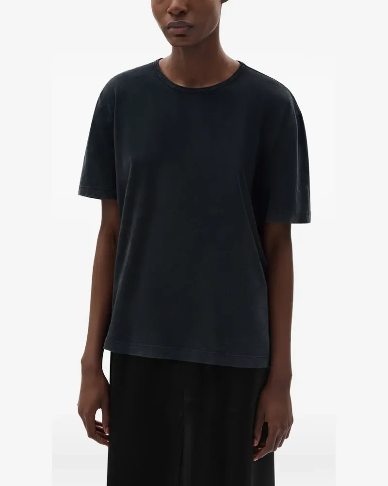 Ann Demeulemeester Fanie brushed jersey T-shirt - Schwarz Schwarz