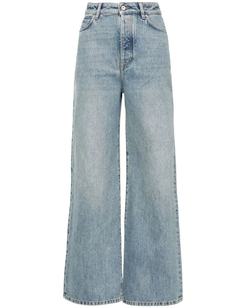 Loewe Weite High-Rise-Jeans - Blau Blau