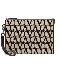 Valentino Garavani Toile Iconographe Clutch Nude