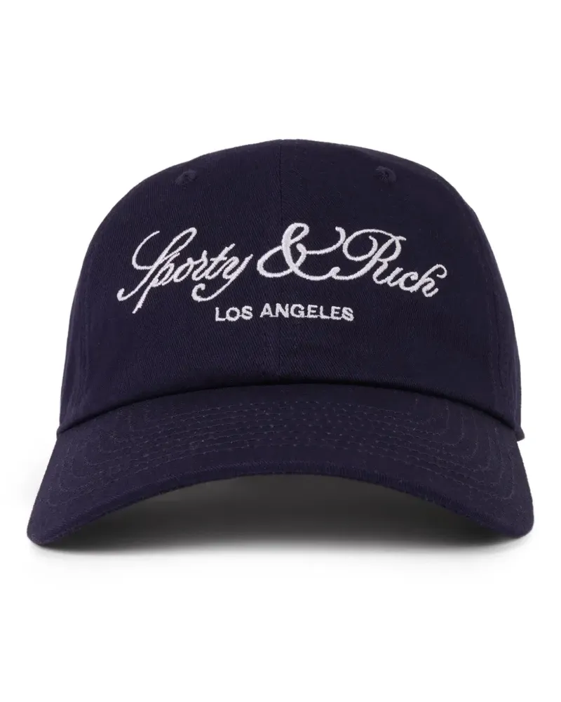 SPORTY & RICH Baseballkappe mit Logo - Blau Blau