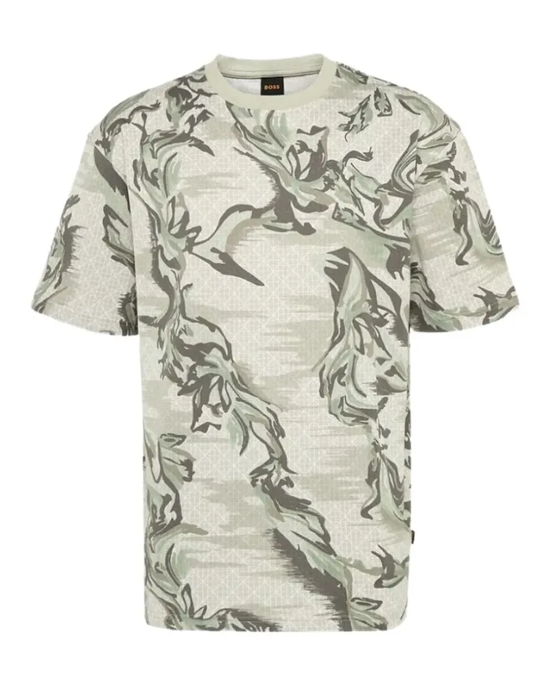 HUGO BOSS T-Shirt mit abstraktem Print - Nude Nude