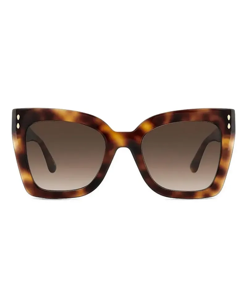 Isabel Marant Eckige Sonnenbrille in Schildpattoptik - Braun Braun
