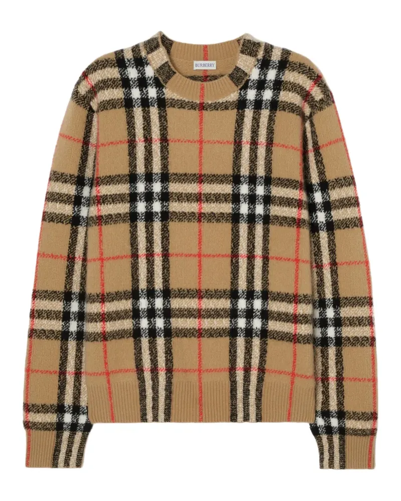 Burberry Karierter Kaschmirpullover - Nude Nude
