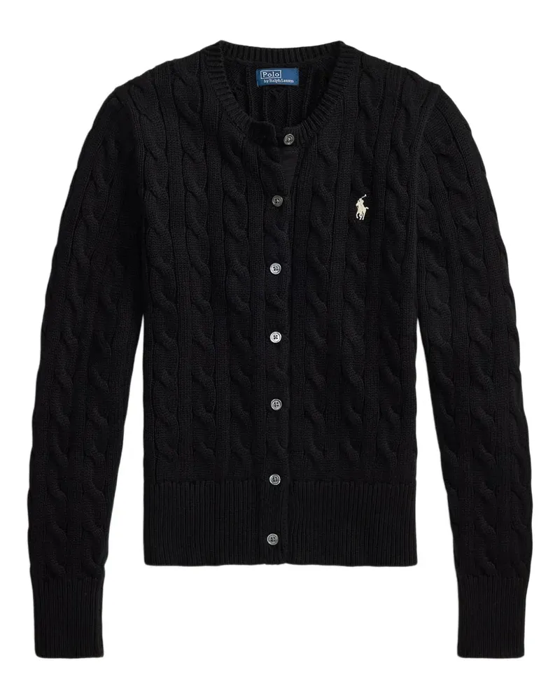 Ralph Lauren Cardigan mit Zopfmuster - Schwarz Schwarz