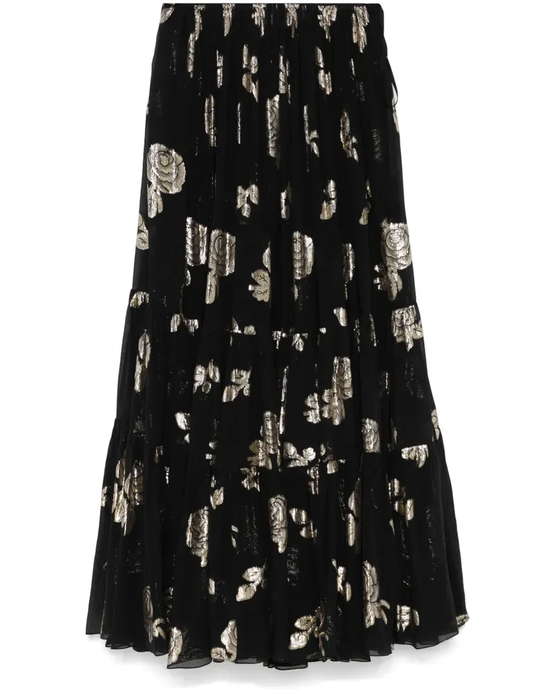 Chloé Rock mit Blumenmuster - Schwarz Schwarz