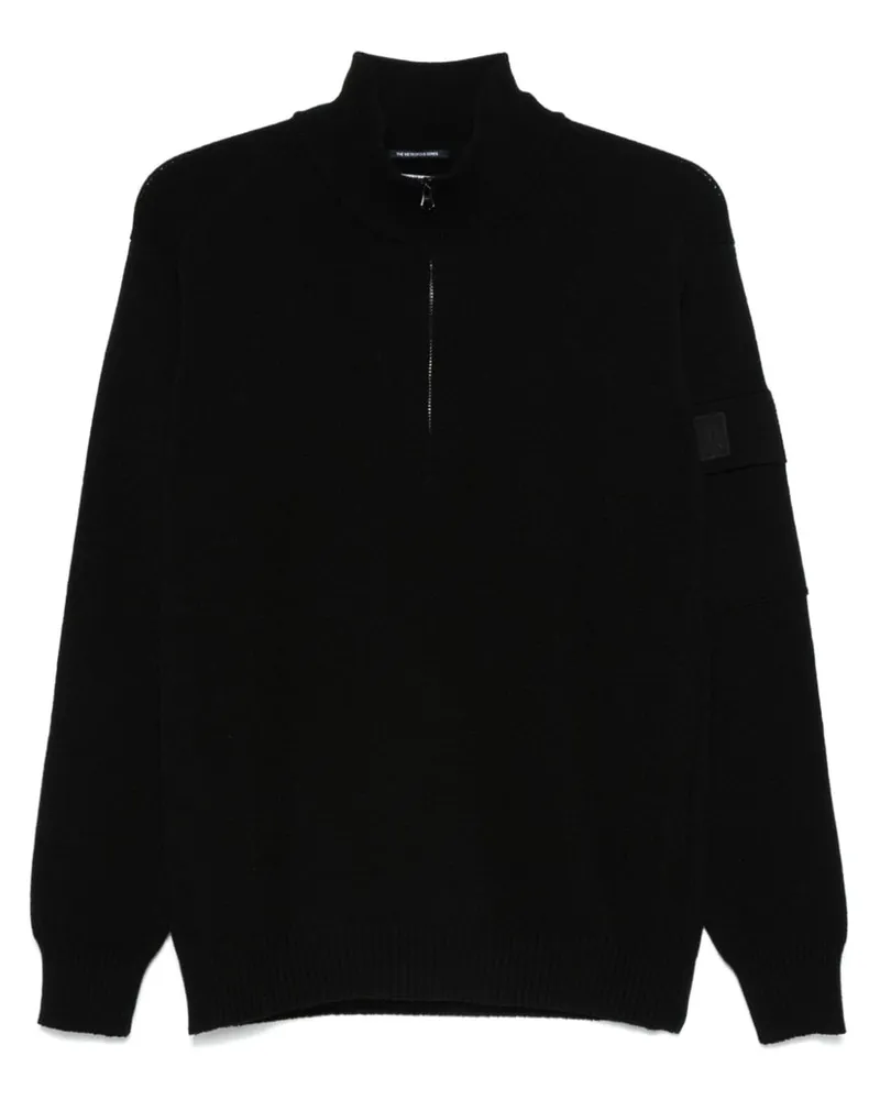C.P. Company Pullover mit Logo-Patch - Schwarz Schwarz
