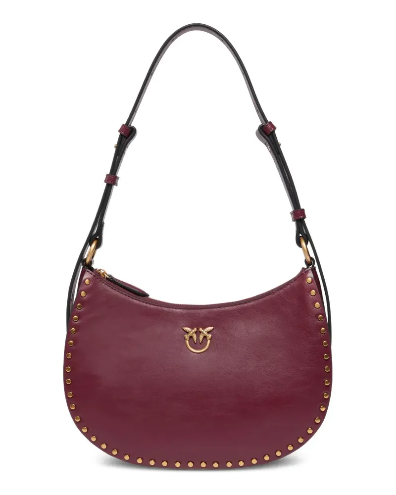 Pinko Love Birds Schultertasche mit Nieten - Rot Rot