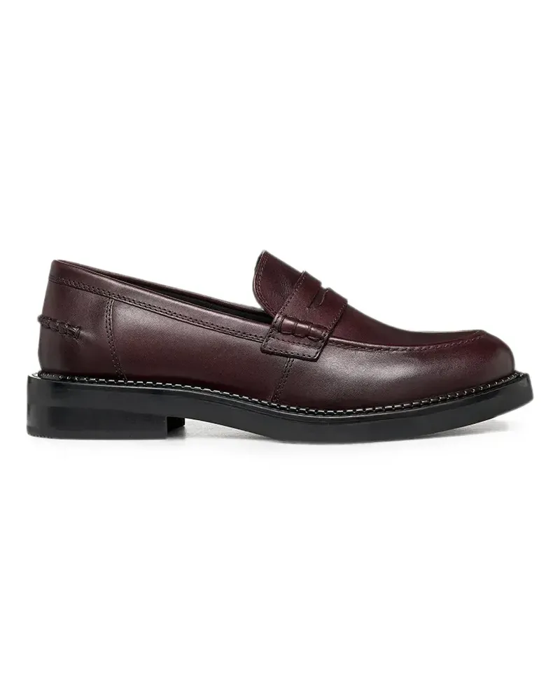 Geox leather penny loafers - Rot Rot