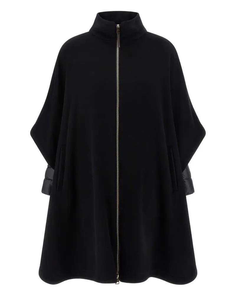 Herno Wattiertes Cape - Schwarz Schwarz