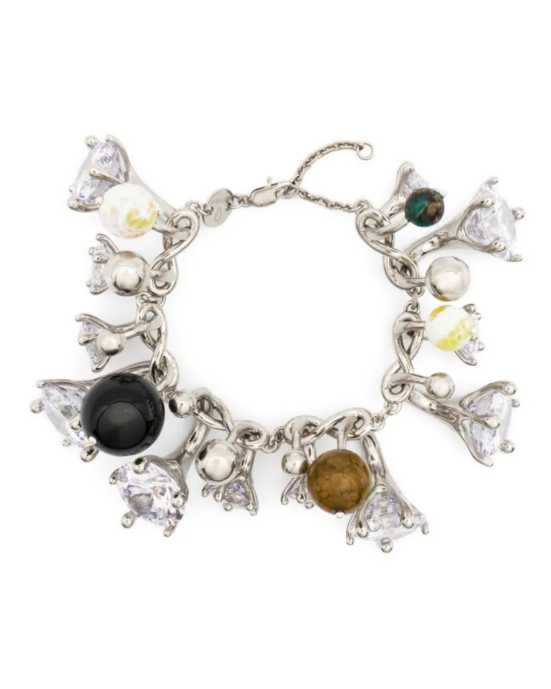 PANCONESI Diamanti Collier Armband mit Kristallen - Silber Silber