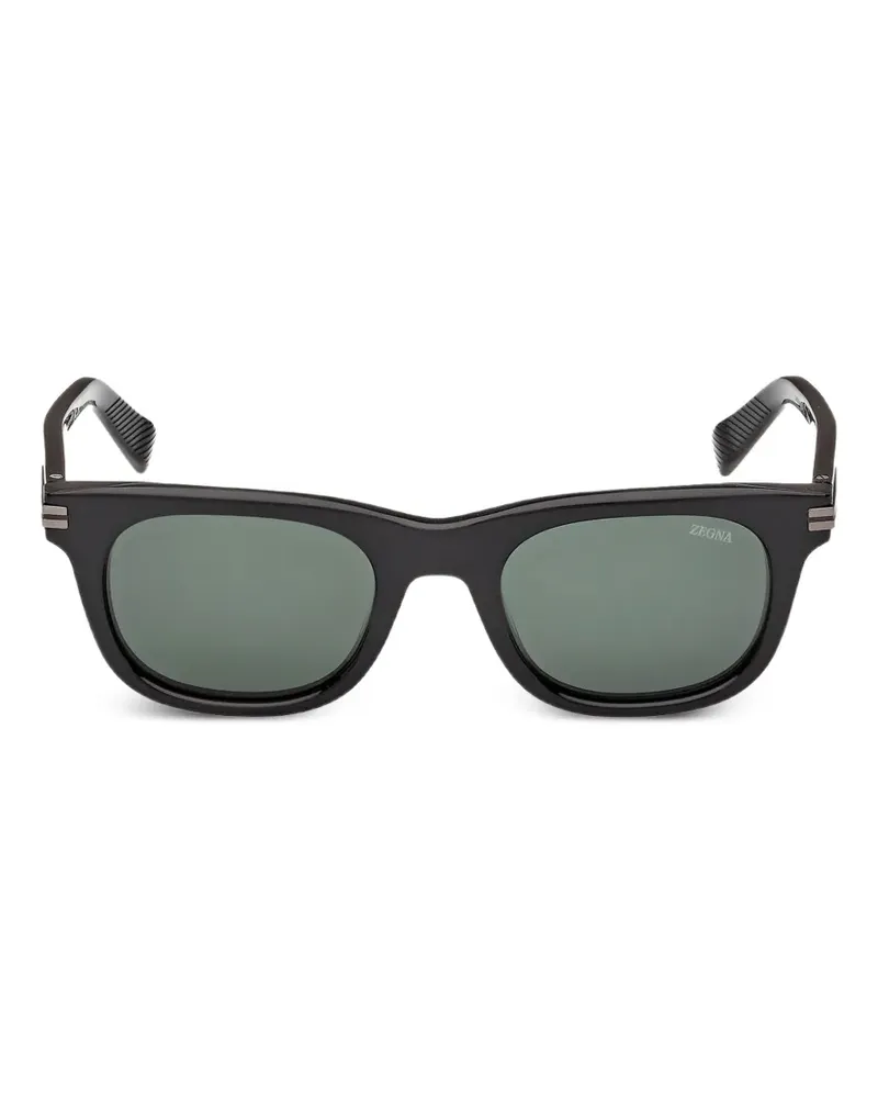 Ermenegildo Zegna square-frame sunglasses - Schwarz Schwarz