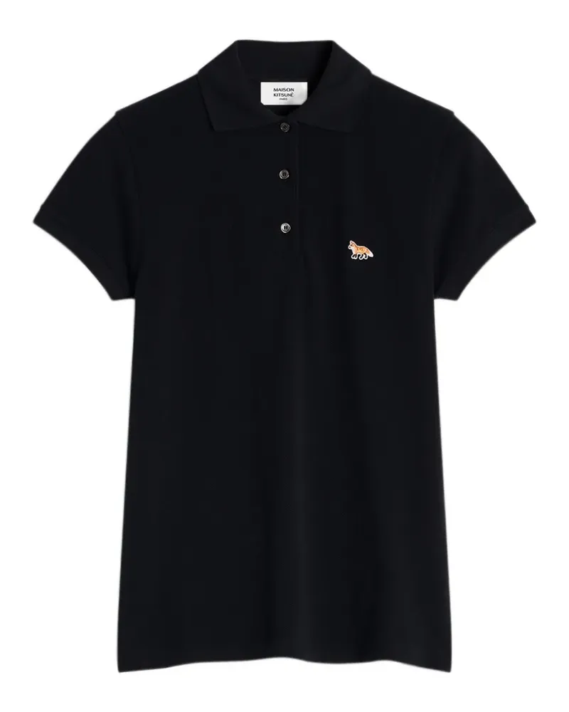Kitsuné Fox Patch polo shirt - Schwarz Schwarz
