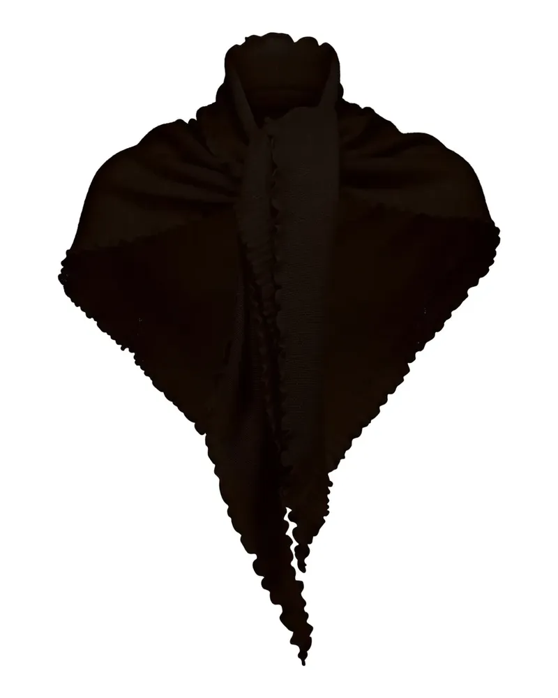 ALLUDE Schal mit Rüschen - Braun Braun