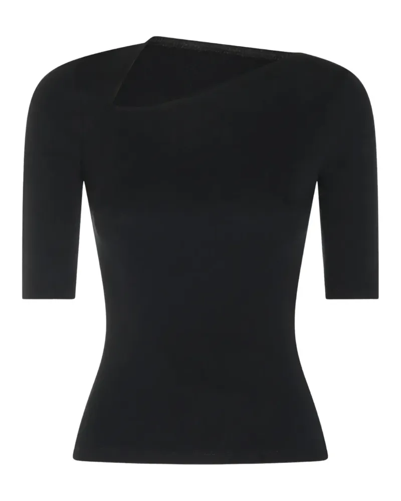 Maison Margiela T-Shirt mit Cut-Outs - Schwarz Schwarz