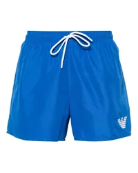 Emporio Armani Badeshorts mit Logo-Stickerei Blau