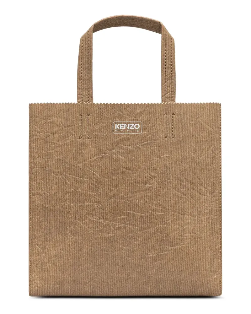 Kenzo Schmaler Shopper aus Leder - Nude Nude