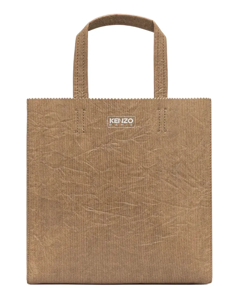 Kenzo Schmaler Shopper aus Leder - Nude Nude
