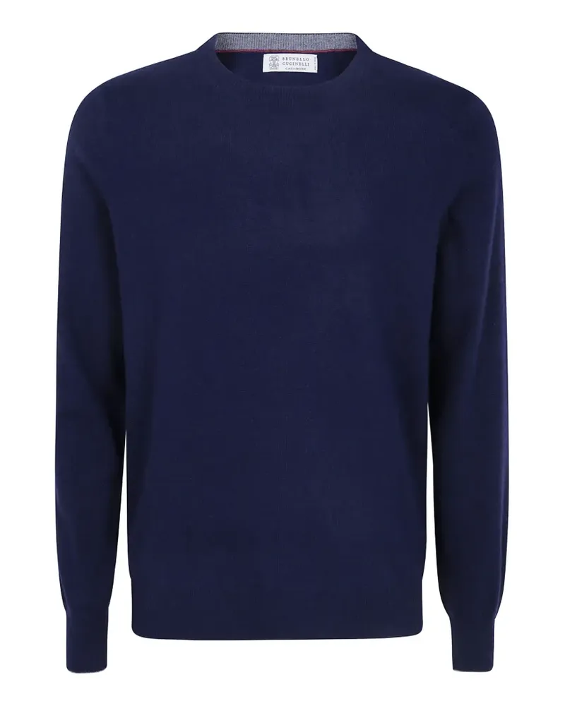 Brunello Cucinelli crew-neck cashmere sweater - Blau Blau