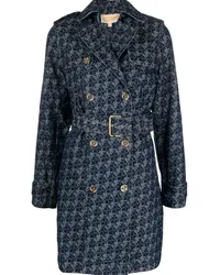 Michael Kors Trenchcoat aus Logo-Jacquard Blau