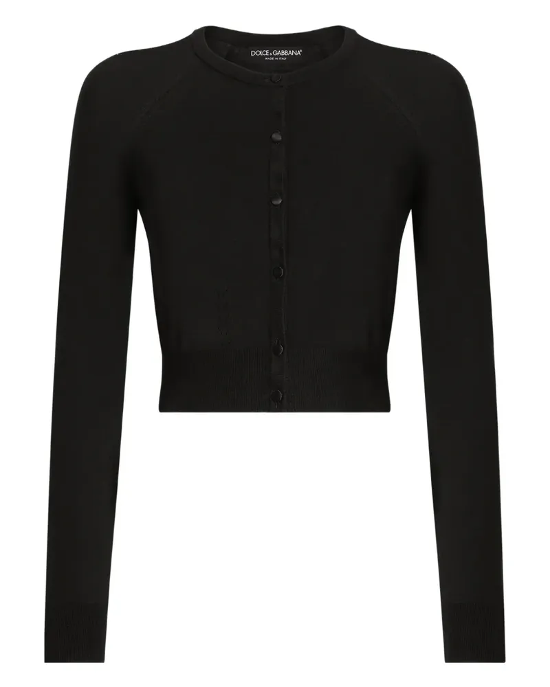 Dolce & Gabbana Cropped-Cardigan mit Knöpfen - Schwarz Schwarz