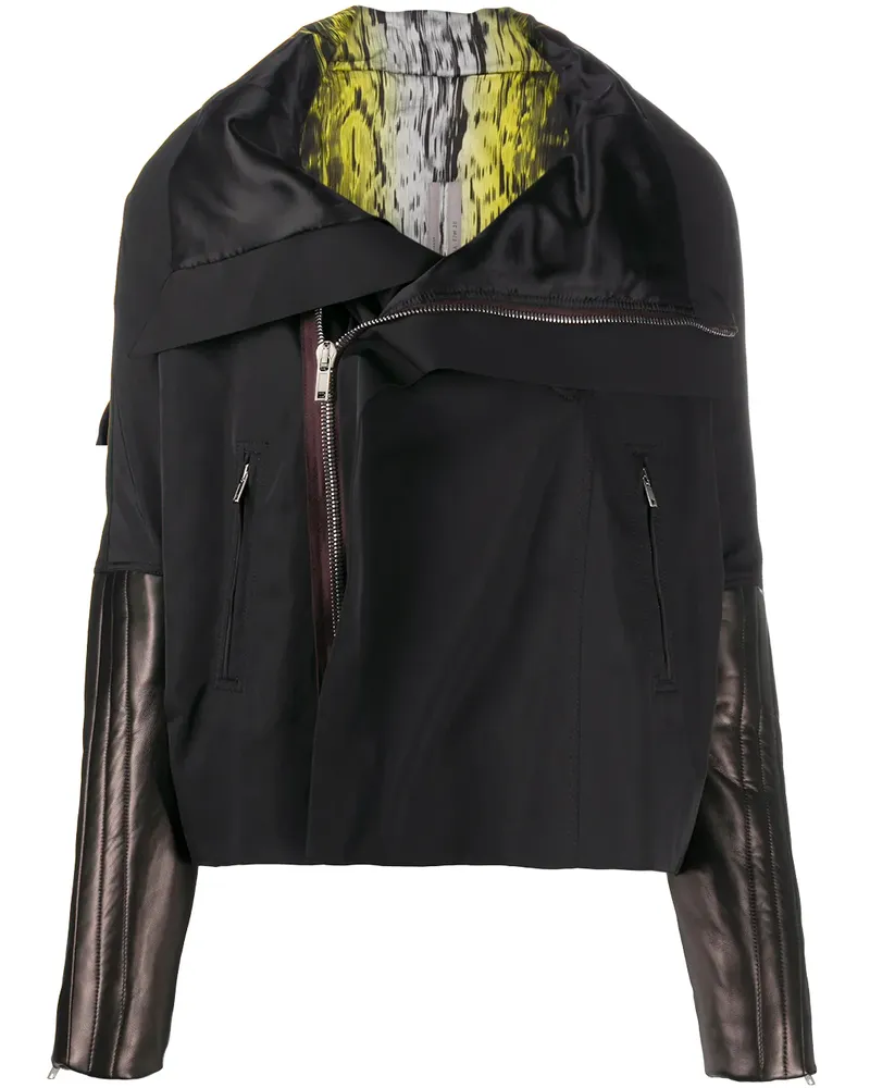 Rick Owens Lederjacke mit Reißverschluss - Schwarz Schwarz