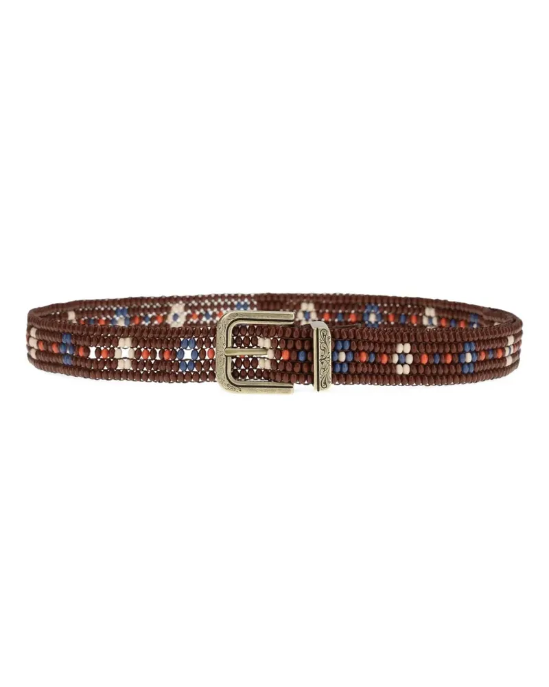 Etro embroidered beaded belt - Braun Braun