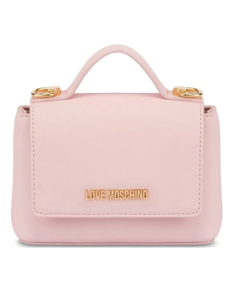 Moschino Handtasche mit Logo-Schriftzug - Rosa Rosa