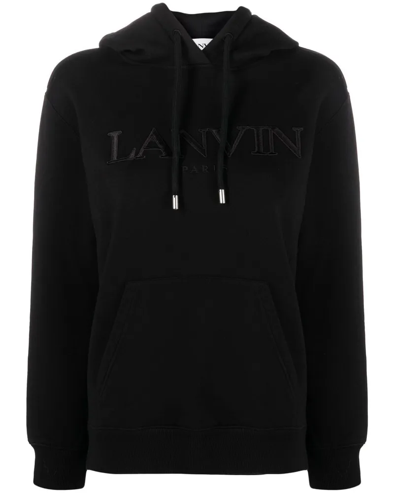 Lanvin Hoodie mit Logo-Print Schwarz