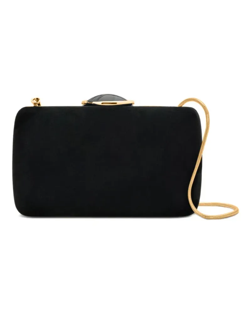 Oscar de la Renta O Minaudière Clutch aus Samt - Schwarz Schwarz