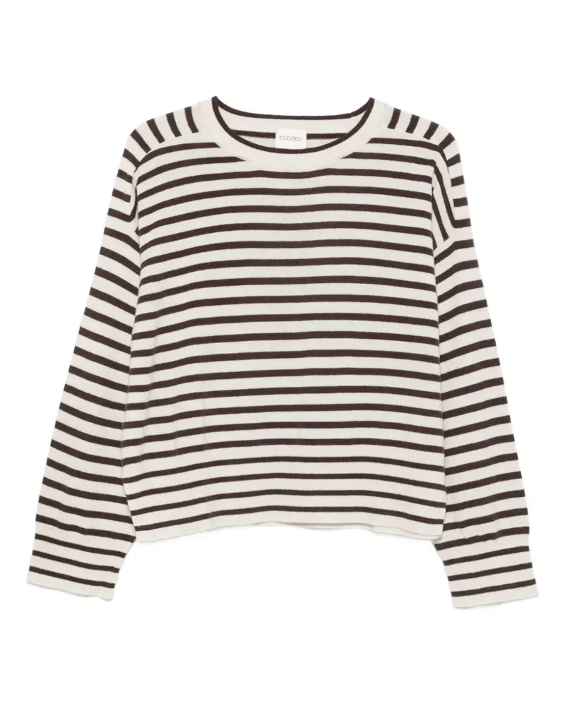 Closed striped long-sleeve sweater - Braun Braun
