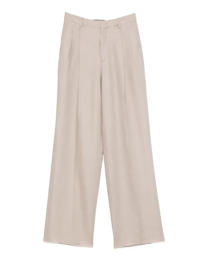Tagliatore Ebony Leinenhose mit Falten - Nude Nude