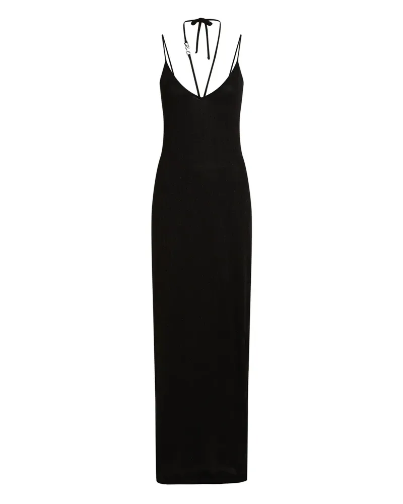 Karl Lagerfeld DNA Shine Neckholder-Strandkleid - Schwarz Schwarz