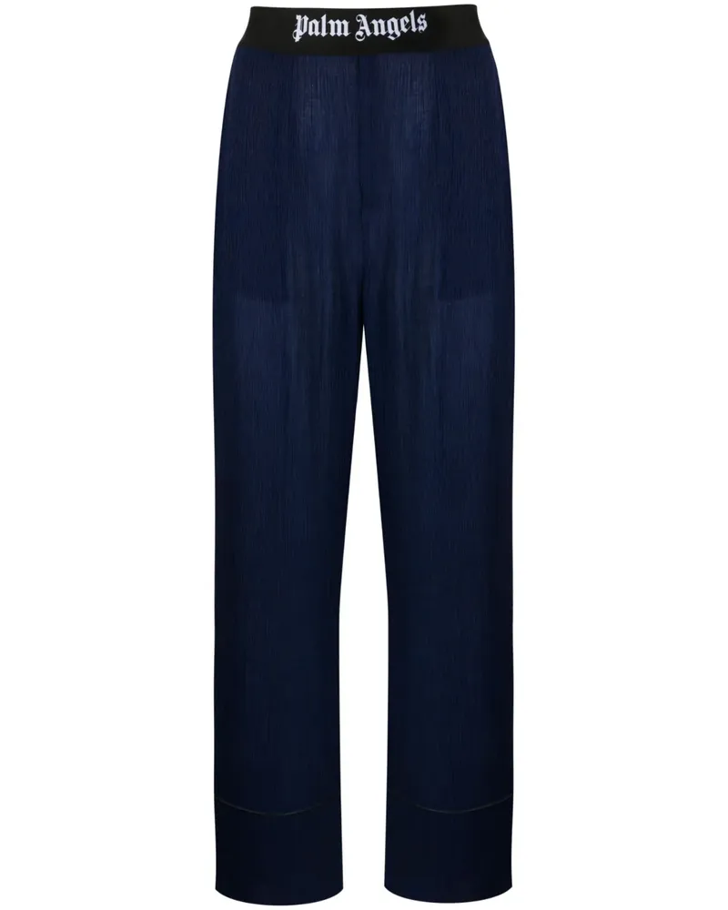 Palm Angels Soireé Hose mit Logo-Bund - Blau Blau